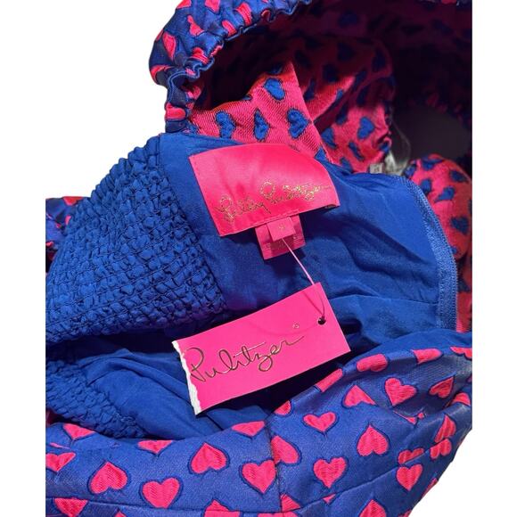 NWT! Lilly Pulitzer Nelle Heart Jacquard Mini in Borealis Blue Lovesick - Size 4 - Picture 8 of 9